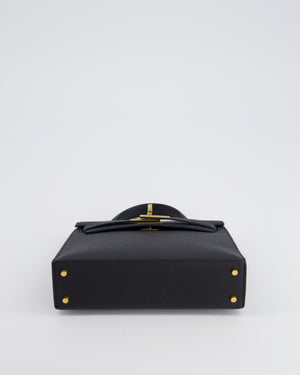 *SUPER RARE* Hermès Mini Kelly Bag II Sellier 20cm in Noir Epsom Leather with Gold Hardware