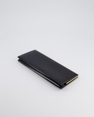 Saint Laurent Black Midnight Clutch in Patent Leather with Gold Hardware