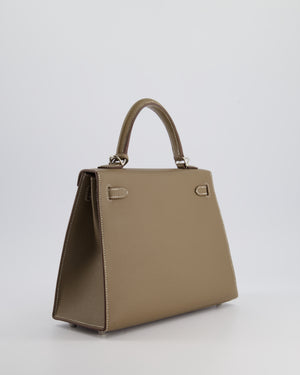 Hermès Kelly Sellier 25cm Bag in Etoupe Epsom Leather with Palladium Hardware