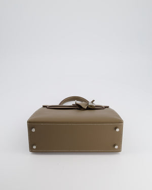 Hermès Kelly Sellier 25cm Bag in Etoupe Epsom Leather with Palladium Hardware