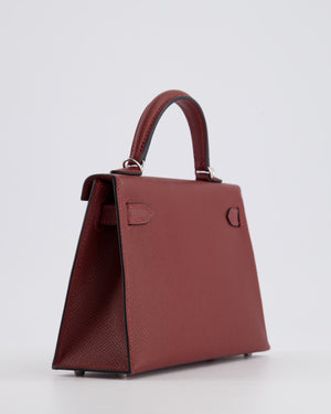 *VERY RARE* Hermès Mini Kelly II 20cm Bag In Rouge H Epsom Leather with Palladium Hardware