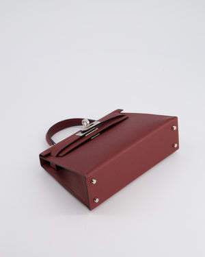 *VERY RARE* Hermès Mini Kelly II 20cm Bag In Rouge H Epsom Leather with Palladium Hardware