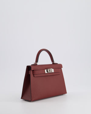 *VERY RARE* Hermès Mini Kelly II 20cm Bag In Rouge H Epsom Leather with Palladium Hardware