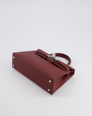 *VERY RARE* Hermès Mini Kelly II 20cm Bag In Rouge H Epsom Leather with Palladium Hardware