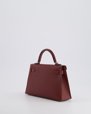 *VERY RARE* Hermès Mini Kelly II 20cm Bag In Rouge H Epsom Leather with Palladium Hardware