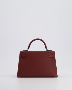 *VERY RARE* Hermès Mini Kelly II 20cm Bag In Rouge H Epsom Leather with Palladium Hardware