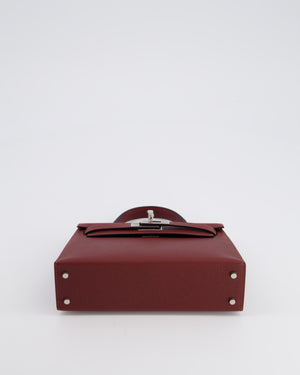 *VERY RARE* Hermès Mini Kelly II 20cm Bag In Rouge H Epsom Leather with Palladium Hardware