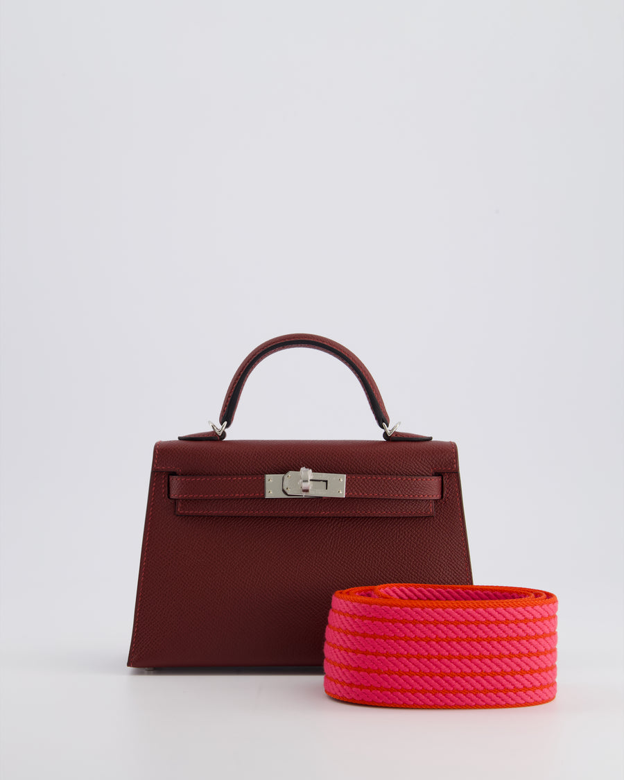 *VERY RARE* Hermès Mini Kelly II 20cm Bag In Rouge H Epsom Leather with Palladium Hardware