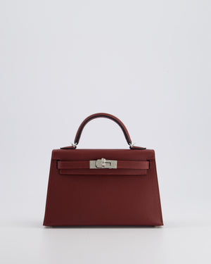 *VERY RARE* Hermès Mini Kelly II 20cm Bag In Rouge H Epsom Leather with Palladium Hardware