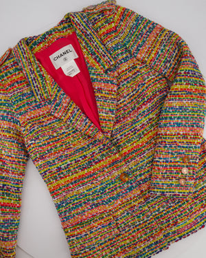 Chanel Resort 2016 Multicolour Tweed Single Breasted Blazer Size FR 34 (UK 6)