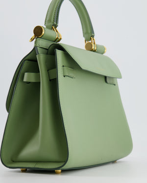 Dolce & Gabbana Pistachio Green Sicily 58 Top Handle Bag With Gold Hardware RRP £1,600