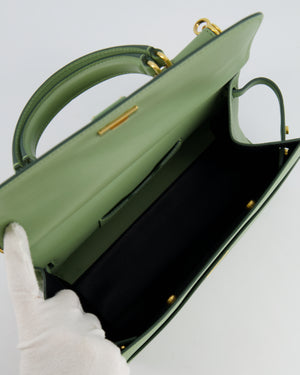 Dolce & Gabbana Pistachio Green Sicily 58 Top Handle Bag With Gold Hardware RRP £1,600