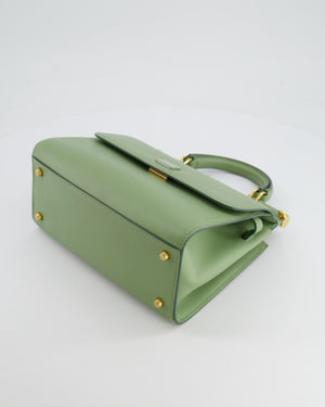 Dolce & Gabbana Pistachio Green Sicily 58 Top Handle Bag With Gold Hardware RRP £1,600