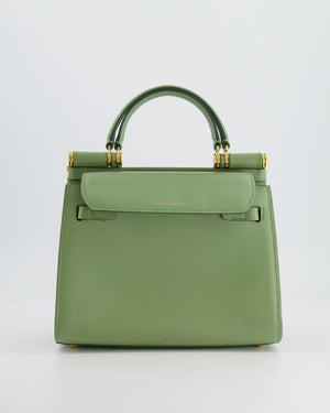 Dolce & Gabbana Pistachio Green Sicily 58 Top Handle Bag With Gold Hardware RRP £1,600