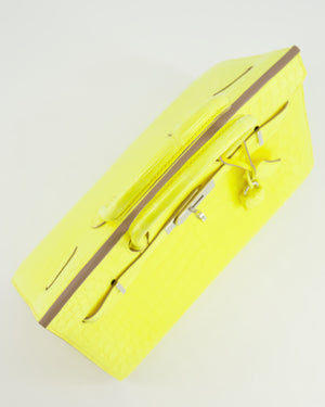 *RARE* Hermès Birkin 30cm Bag Sellier in Jaune Citron Crocodile Niloticus with Palladium Hardware