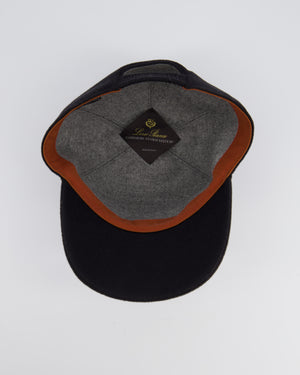 Loro Piana Navy Storm System Cashmere Cap Size S