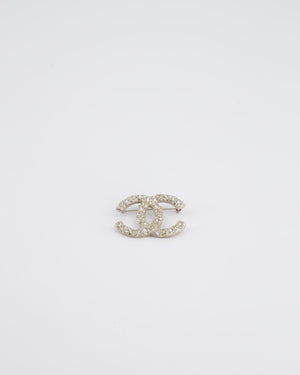 *HOT* Chanel Silver CC Diamanté Brooch