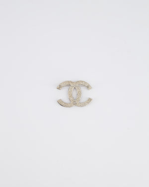 *HOT* Chanel Silver CC Diamanté Brooch