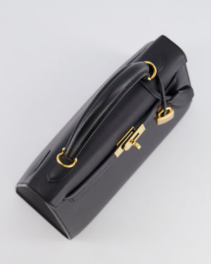 Hermès Kelly Sellier 25cm Bag in Black Epsom Leather with Gold Hardware