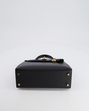 Hermès Kelly Sellier 25cm Bag in Black Epsom Leather with Gold Hardware