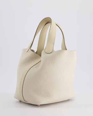 Hermes Picotin 18cm in Craie Clemence, Swift Leather Palladium Hardware