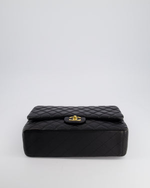 Chanel Black Maxi Classic Double Flap Bag in Lambskin Leather with Gold Hardware RRP £10,030