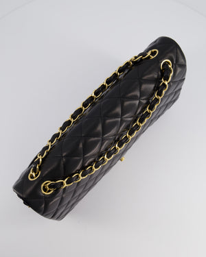 Chanel Black Maxi Classic Double Flap Bag in Lambskin Leather with Gold Hardware RRP £10,030