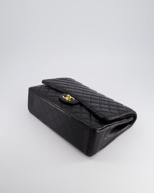 Chanel Black Maxi Classic Double Flap Bag in Lambskin Leather with Gold Hardware RRP £10,030