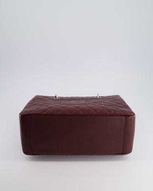 *HOT COLOUR* Chanel Burgundy GST Grand Shopper Tote Bag in Caviar Leather with Silver Hardware