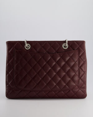 *HOT COLOUR* Chanel Burgundy GST Grand Shopper Tote Bag in Caviar Leather with Silver Hardware