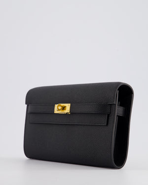 *HOT* Hermès Kelly To Go Bag in Black Epsom Leather with Gold Hardware