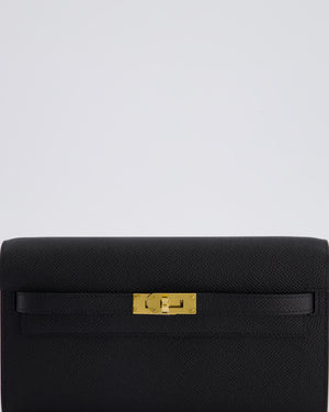 *HOT* Hermès Kelly To Go Bag in Black Epsom Leather with Gold Hardware