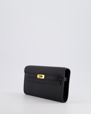 *HOT* Hermès Kelly To Go Bag in Black Epsom Leather with Gold Hardware