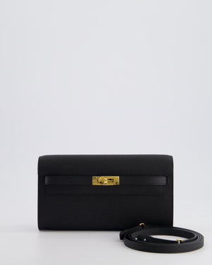 *HOT* Hermès Kelly To Go Bag in Black Epsom Leather with Gold Hardware