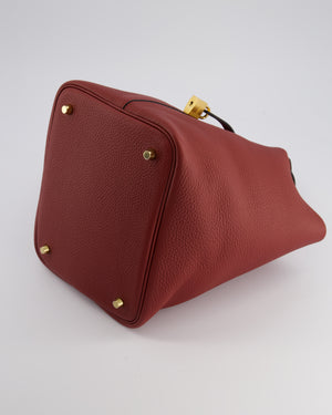 *HOT COLOUR* Hermès Picotin Bag 22cm in Rouge H Clemence Leather with Gold Hardware