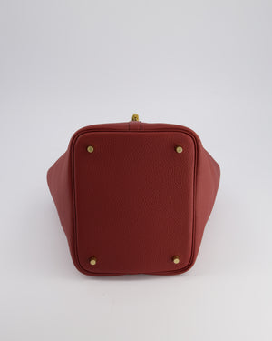 *HOT COLOUR* Hermès Picotin Bag 22cm in Rouge H Clemence Leather with Gold Hardware