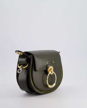 Chloé Khaki Tess Small Bag in Calfskin Leather with Gold Hardware RRP £1250