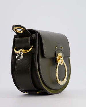 Chloé Khaki Tess Small Bag in Calfskin Leather with Gold Hardware RRP £1250