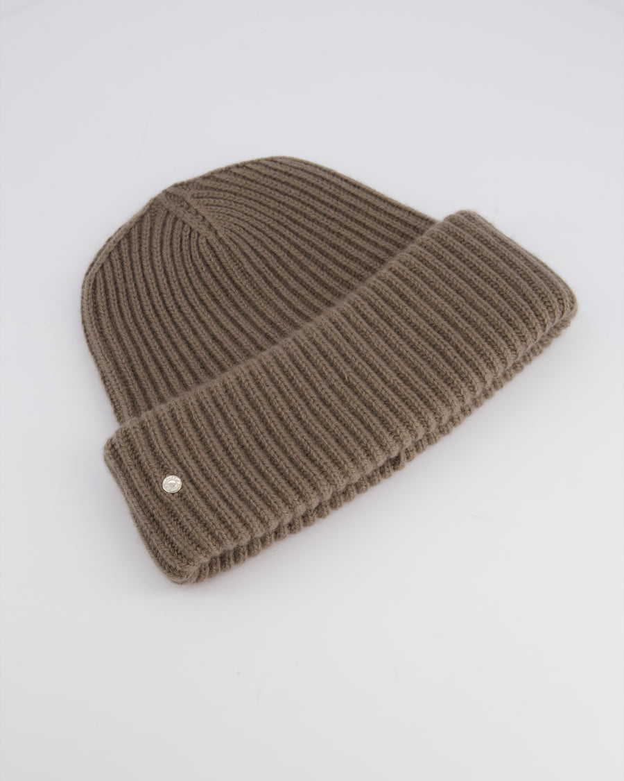 Hermès Beige Knitted Beanie Hat Size M