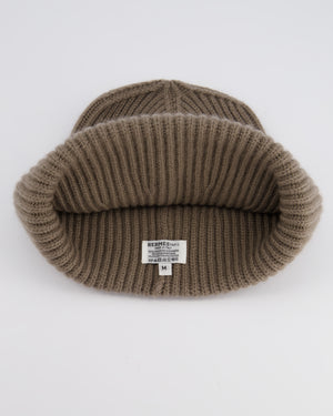 Hermès Beige Knitted Beanie Hat Size M