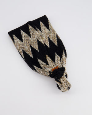 Missoni Black Zig-Zag Print Headband Size O/S