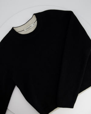 Christian Dior Black J'adore 8 Long Sleeve Jumper Size FR 34 (UK 6)