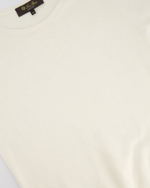 Loro Piana White Knitted Short Sleeve T-Shirt Size IT 38 (UK 6)