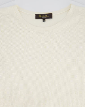 Loro Piana White Knitted Short Sleeve T-Shirt Size IT 38 (UK 6)