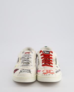 Chanel x Pharrell Williams Graffiti Print Sneakers Size EU 40