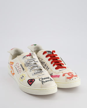 Chanel x Pharrell Williams Graffiti Print Sneakers Size EU 40