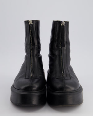 The Row Black Platform Zip Boots Size EU 40