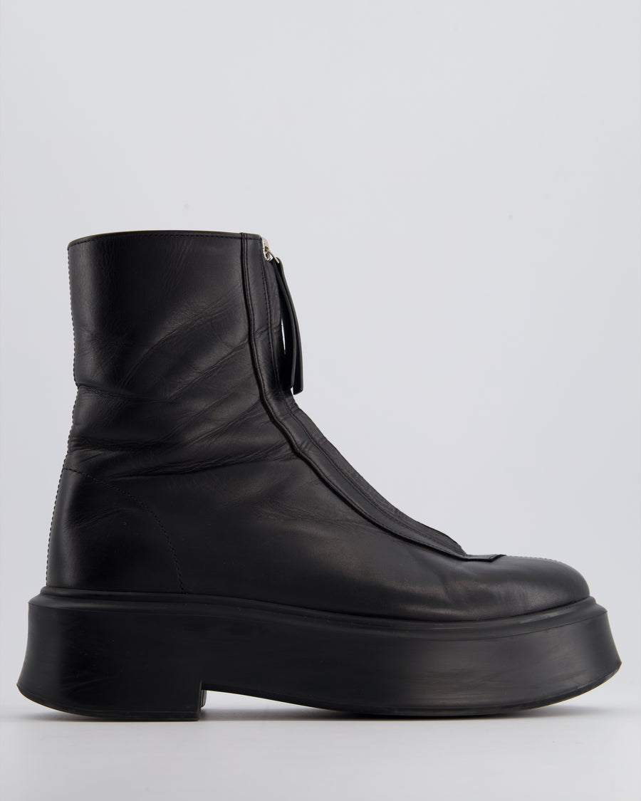 The Row Black Platform Zip Boots Size EU 40