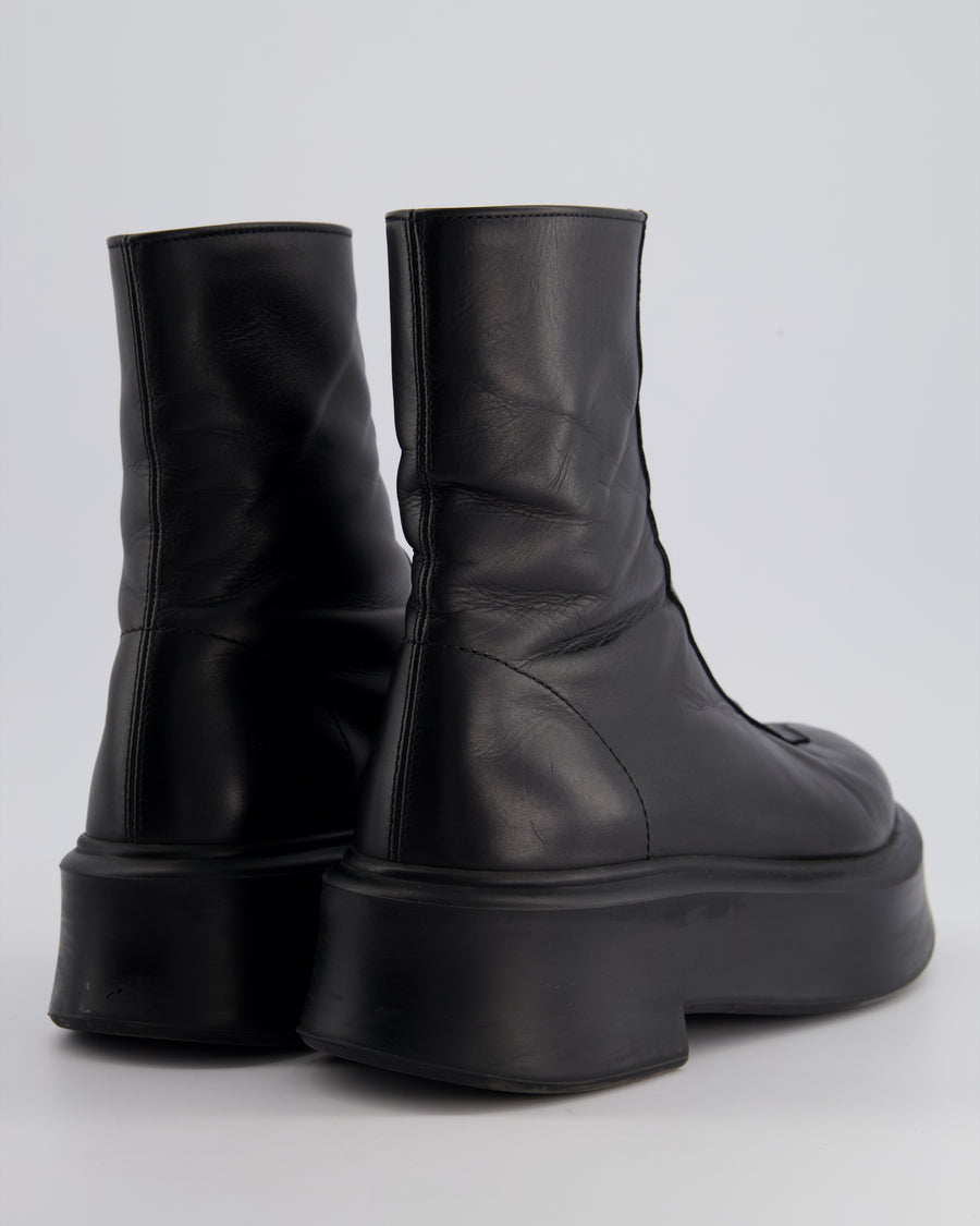 The Row Black Platform Zip Boots Size EU 40