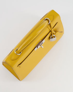 Hermès Kelly Sellier 25cm Bag in Jaune Ambre Epsom Leather with Palladium Hardware